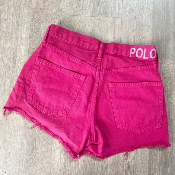 Polo Ralph Lauren Hot Pink Cutoff Shorts W 29 L 14 - Picture 5 of 10
